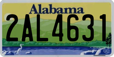 AL license plate 2AL4631