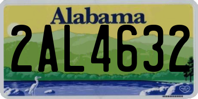 AL license plate 2AL4632
