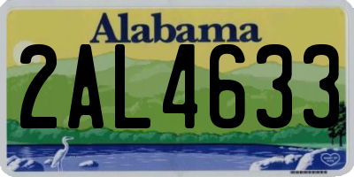 AL license plate 2AL4633