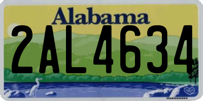 AL license plate 2AL4634