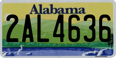AL license plate 2AL4636