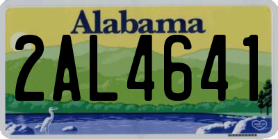 AL license plate 2AL4641
