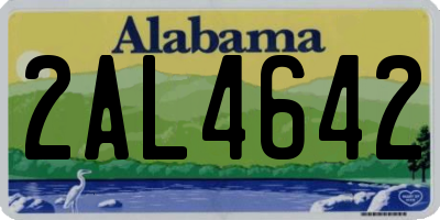 AL license plate 2AL4642