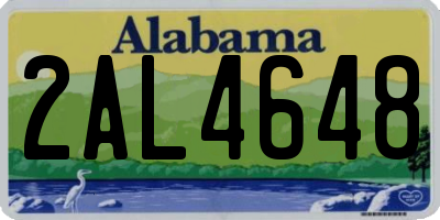 AL license plate 2AL4648
