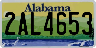 AL license plate 2AL4653