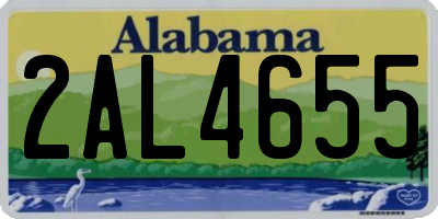 AL license plate 2AL4655