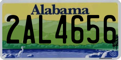 AL license plate 2AL4656