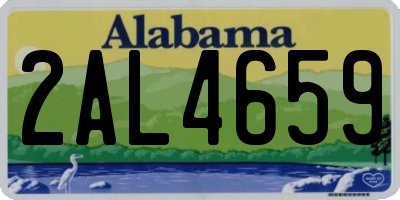 AL license plate 2AL4659