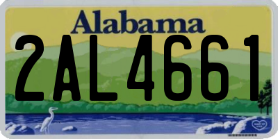 AL license plate 2AL4661