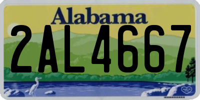 AL license plate 2AL4667