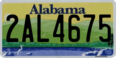 AL license plate 2AL4675