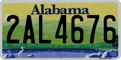 AL license plate 2AL4676