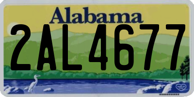 AL license plate 2AL4677