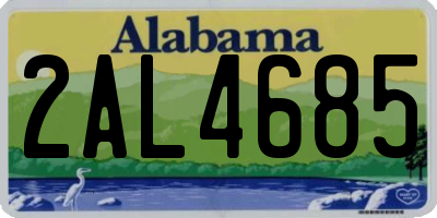 AL license plate 2AL4685