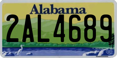 AL license plate 2AL4689