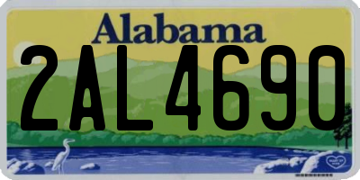 AL license plate 2AL4690