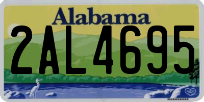AL license plate 2AL4695