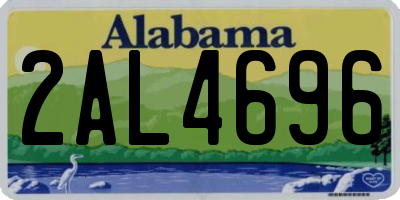 AL license plate 2AL4696