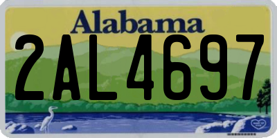AL license plate 2AL4697