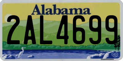 AL license plate 2AL4699