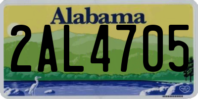 AL license plate 2AL4705