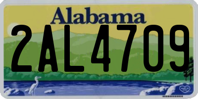 AL license plate 2AL4709