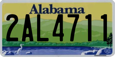 AL license plate 2AL4711