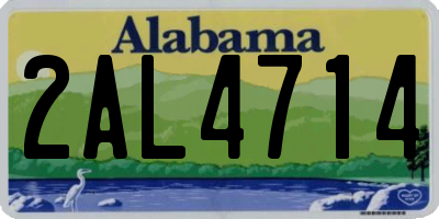 AL license plate 2AL4714