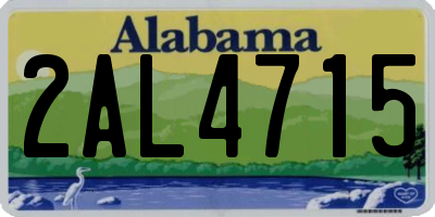 AL license plate 2AL4715