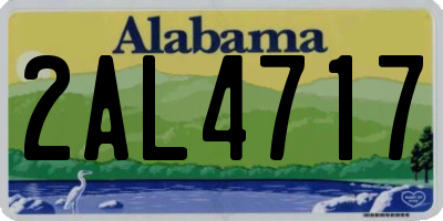 AL license plate 2AL4717