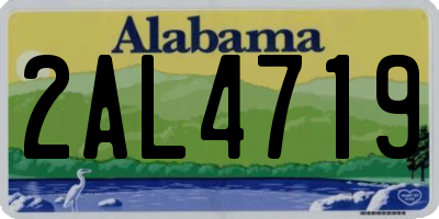 AL license plate 2AL4719