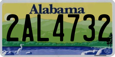 AL license plate 2AL4732