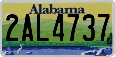 AL license plate 2AL4737