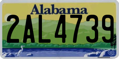 AL license plate 2AL4739