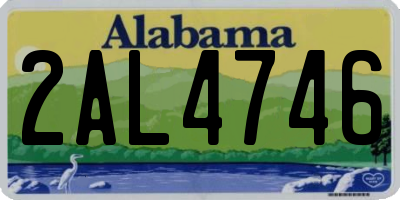 AL license plate 2AL4746