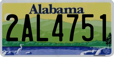 AL license plate 2AL4751