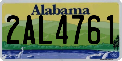 AL license plate 2AL4761
