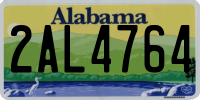AL license plate 2AL4764