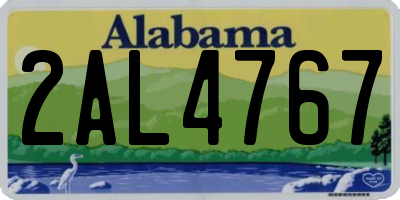 AL license plate 2AL4767