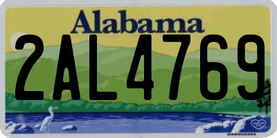 AL license plate 2AL4769