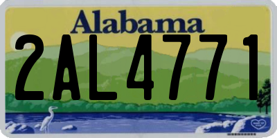 AL license plate 2AL4771