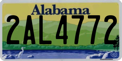 AL license plate 2AL4772