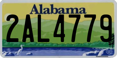 AL license plate 2AL4779