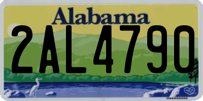 AL license plate 2AL4790