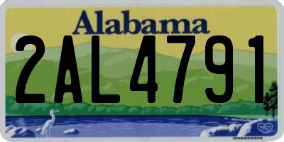 AL license plate 2AL4791