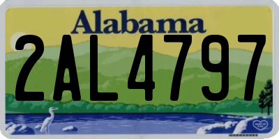 AL license plate 2AL4797