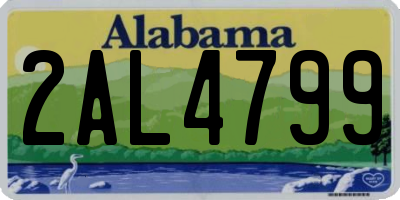 AL license plate 2AL4799