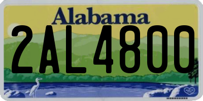 AL license plate 2AL4800