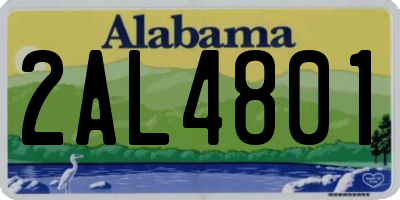 AL license plate 2AL4801