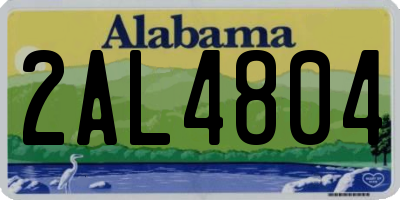 AL license plate 2AL4804